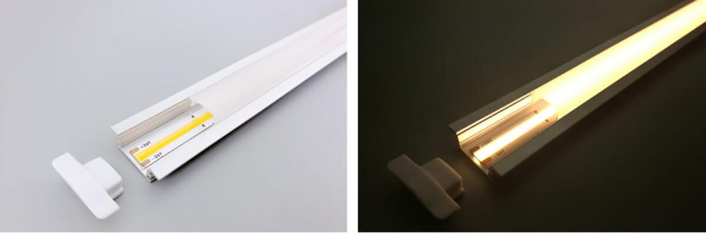 Durable aluminum channel for LED strip lights in modern designs