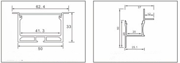 Architectural-grade aluminum profile for LED strip applications