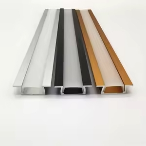 LED aluminium profile with heat dissipation fins for efficient cooling