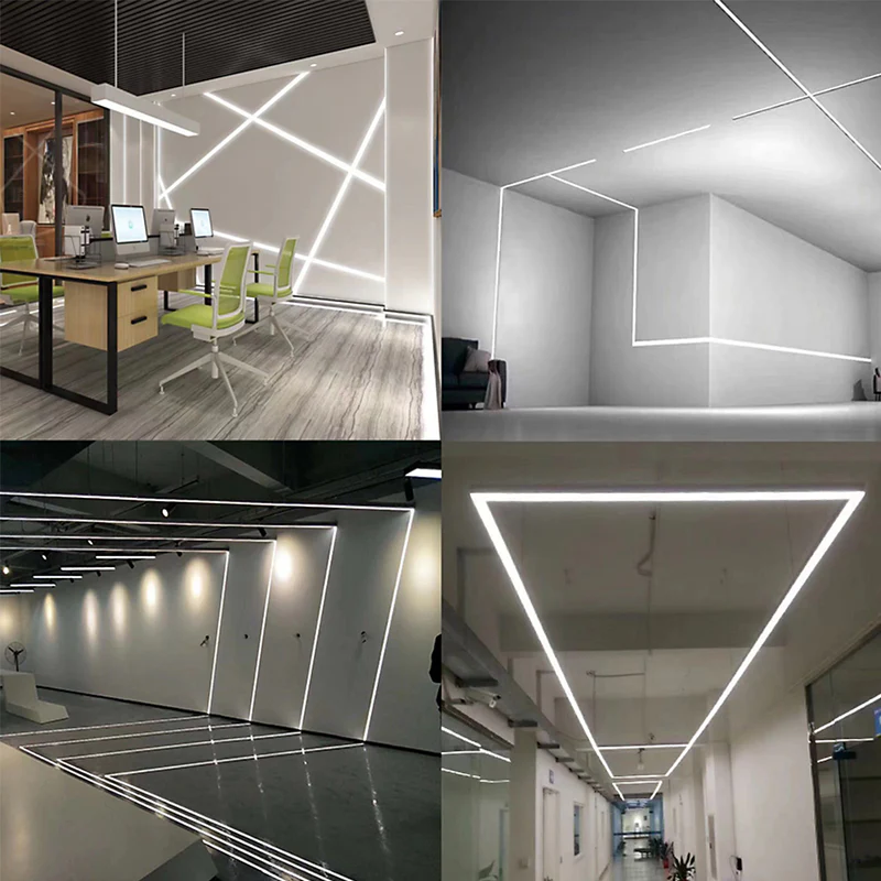 Architectural LED aluminum profile with COB strip for ambient lighting