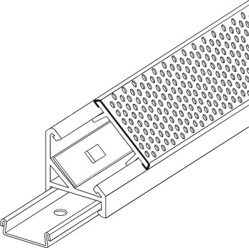 LED aluminium profile with integrated lenses for precise beam control.