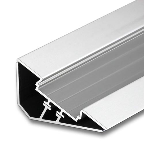 Slim LED aluminium profile with a sleek, modern design for indoor lighting applications.